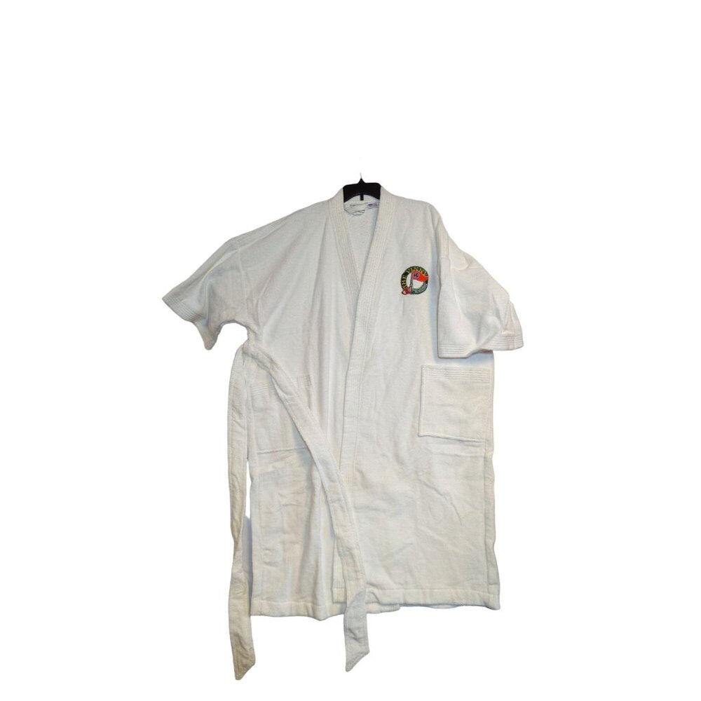 The Vinny Pro-Celebrity Invitational White Bathrobe 1X/2X Big Resort & Spa 100%